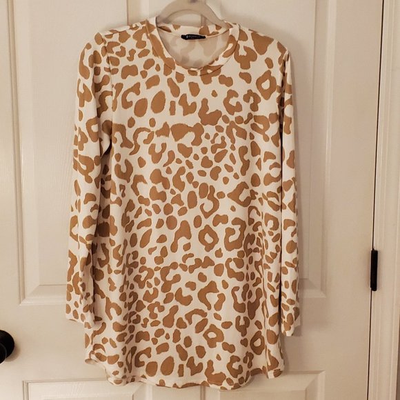 Bombom Animal Print Tunic Top - Size Large - Picture 1 of 3